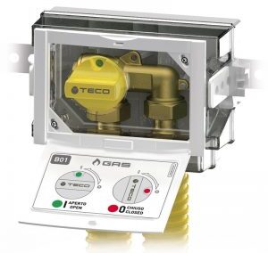 Sistema di distribuzione ed intercettazione linee GAS sottotraccia domestiche TECO